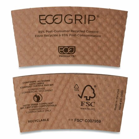 ECO-PRODUCTS Brown Hot Cup Sleeve, Pk1300 EG-2000